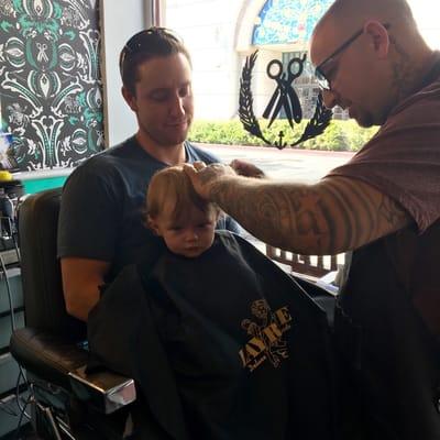 Santa Barbara Barbers professional team providing expert haircuts and grooming services at 1 W Ortega St
